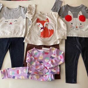 Baby girl 12mo winter clothing bundle lot